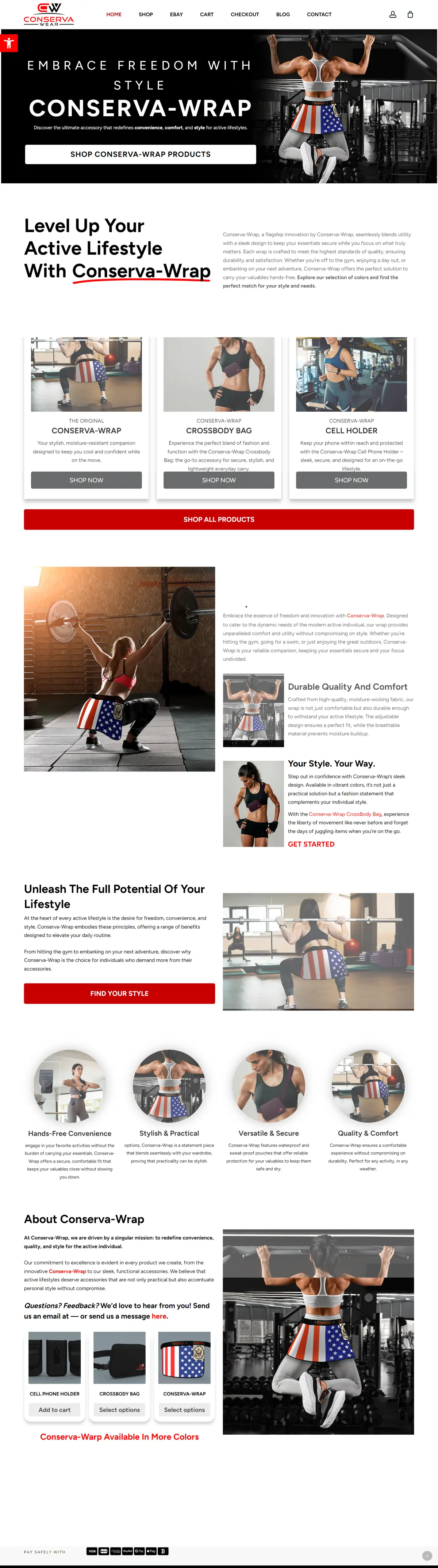 Conserva-Wrap complete website design and development preview