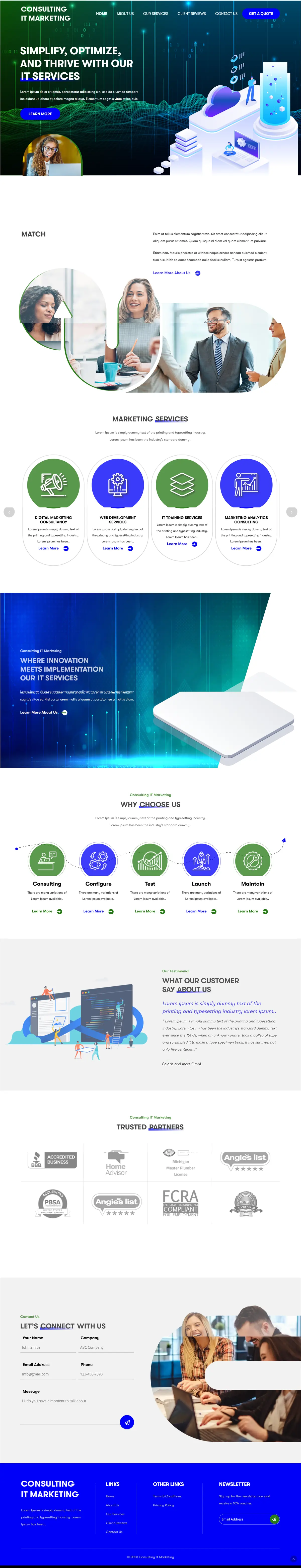 Consulting IT & Marketing complete website design and development preview