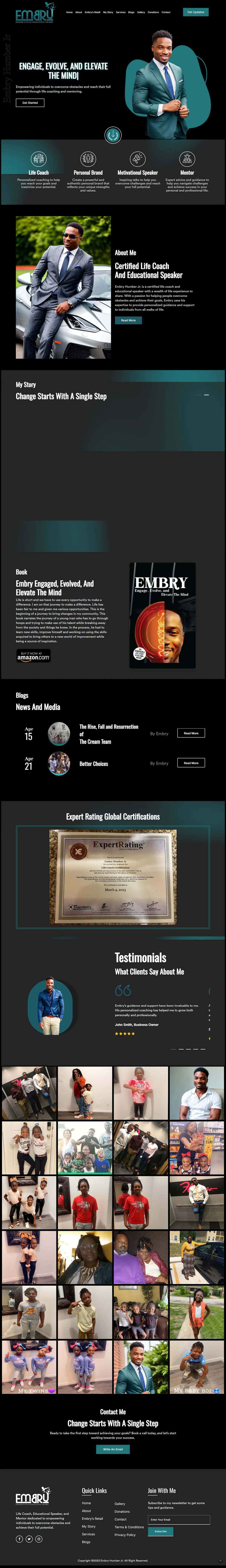 Elevate with Embry complete website design and development preview